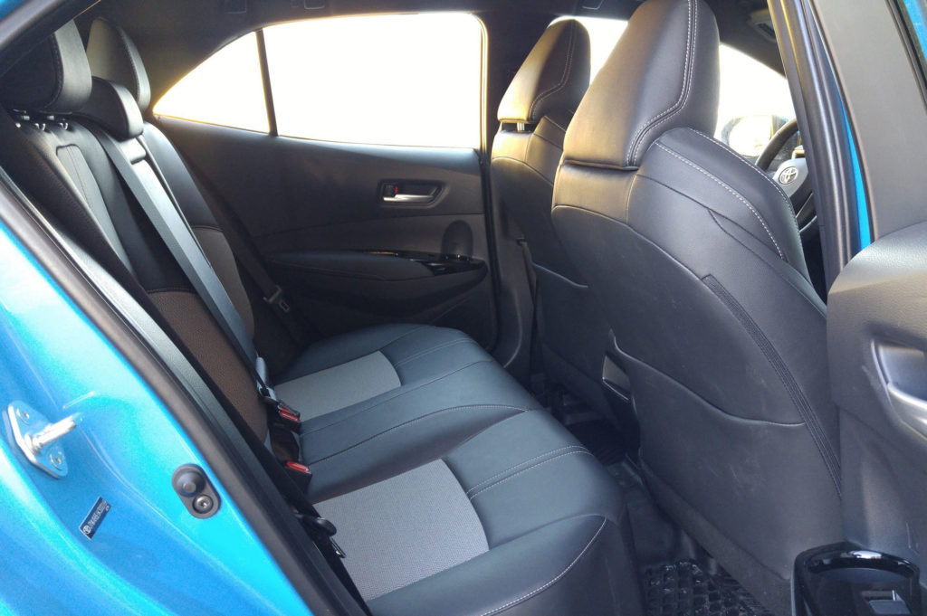 2019 Toyota Corolla hatchback: the back seat